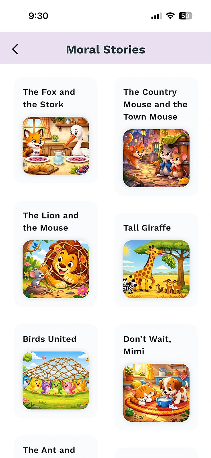 Baboo Stories list of gentle stories for children